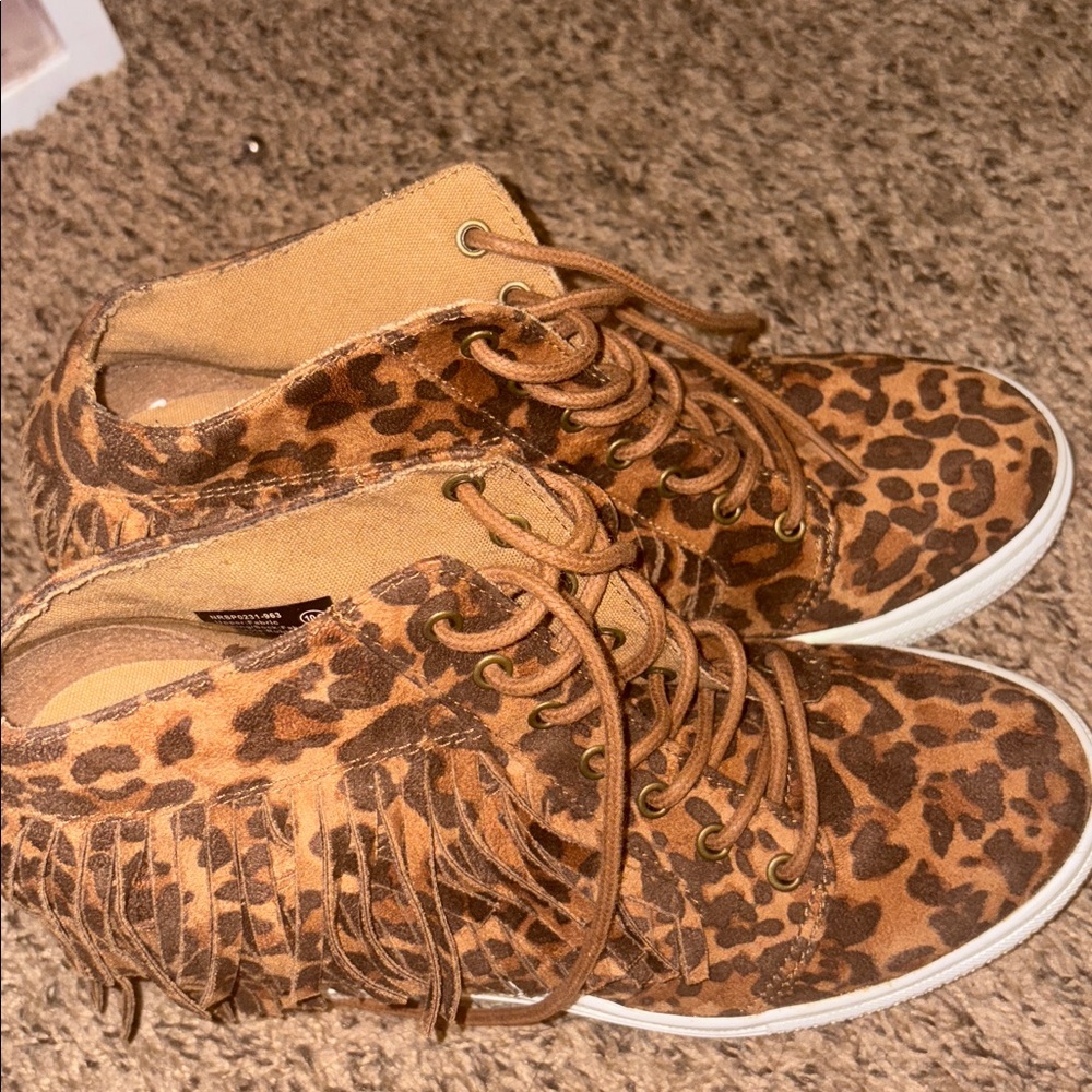 Not Rated Brown Leopard Moccasins